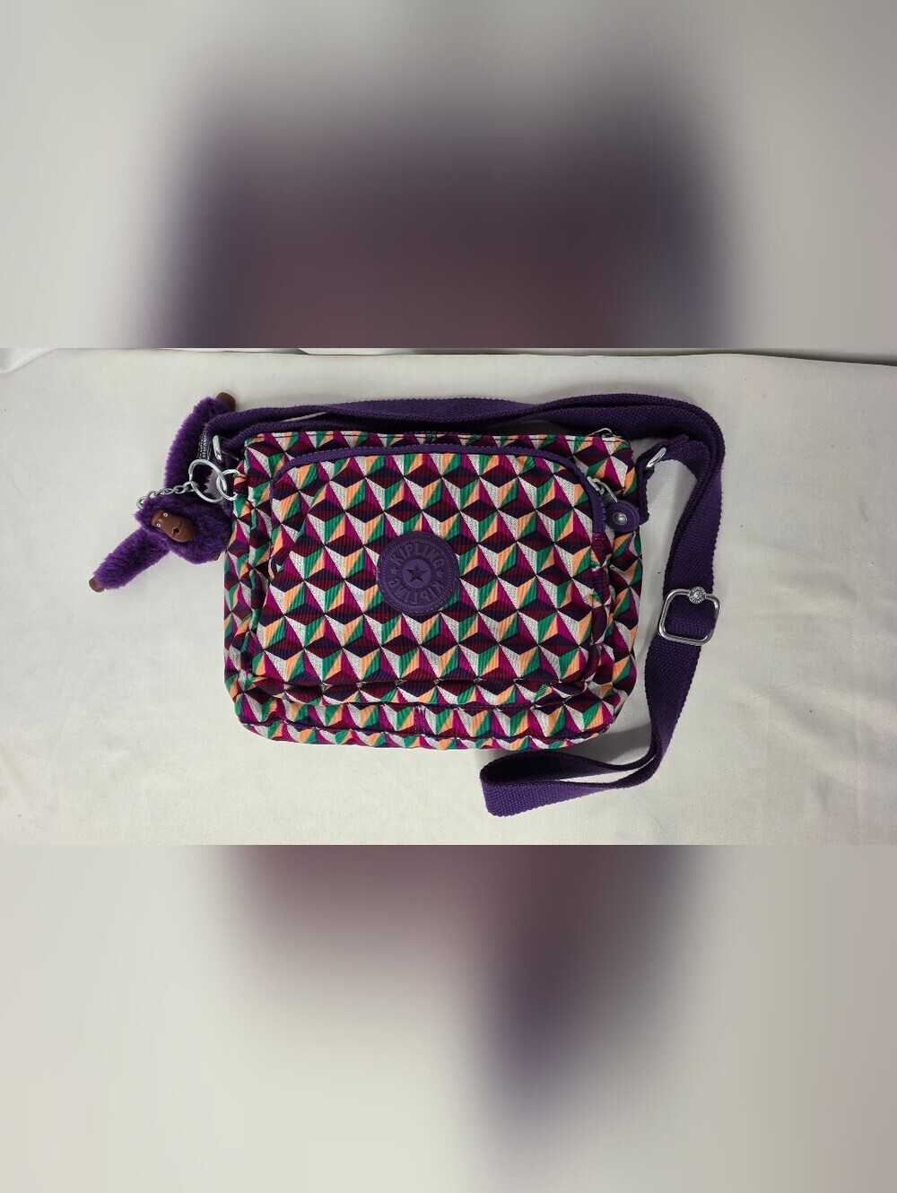 Kipling Purple Nylon Crossbody Bag